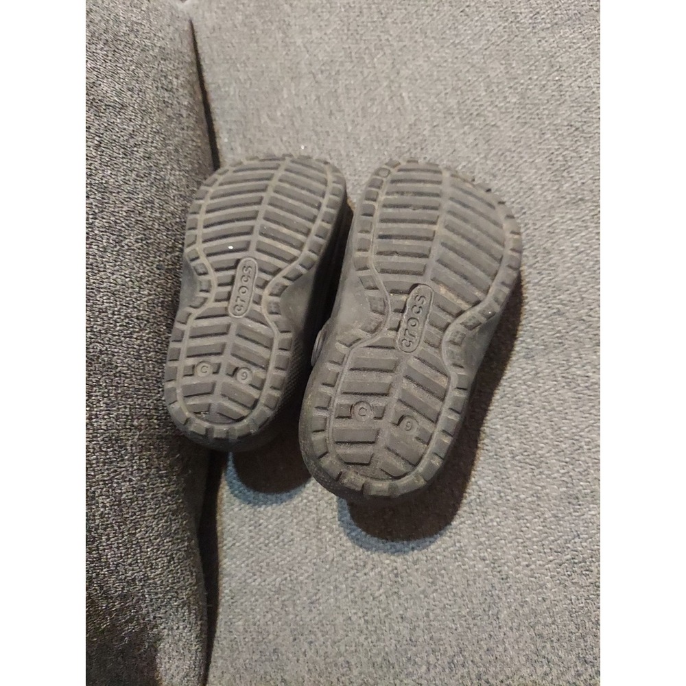 CROCS DUAL COMFORT Lined Size US Kids Sz 9 Light Black - Picture 9 of 9
